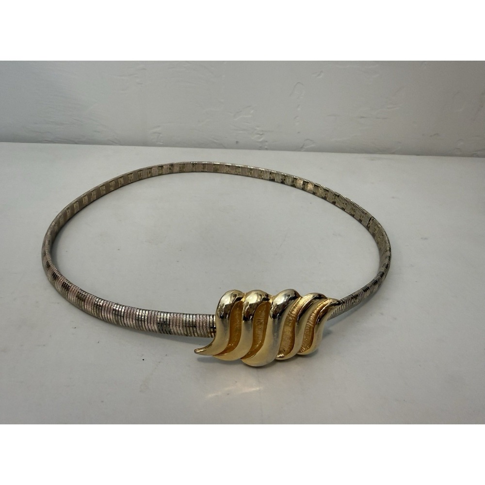 VINTAGE Gold Delicate Stretch Belt Women 27" Y2K 90s 33" Total Length